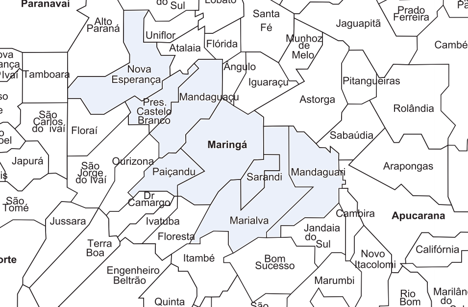 regiões de atuação